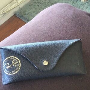 Ray Ban pebbled black leather case